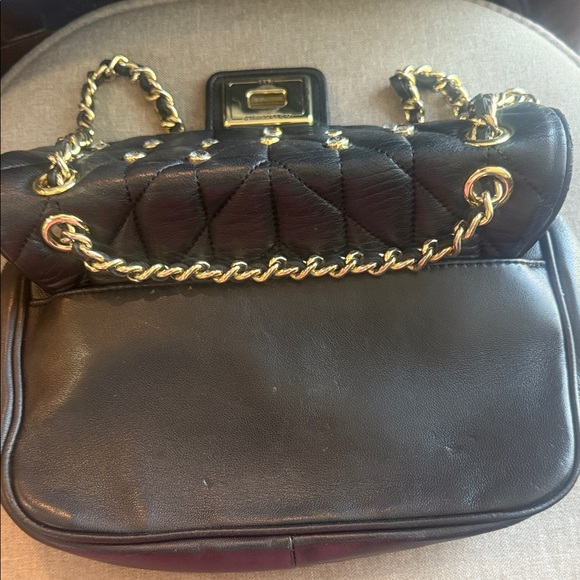 Karl Lagerfeld Black Studded Quilted Shoulder Bag - Picture 7 of 7